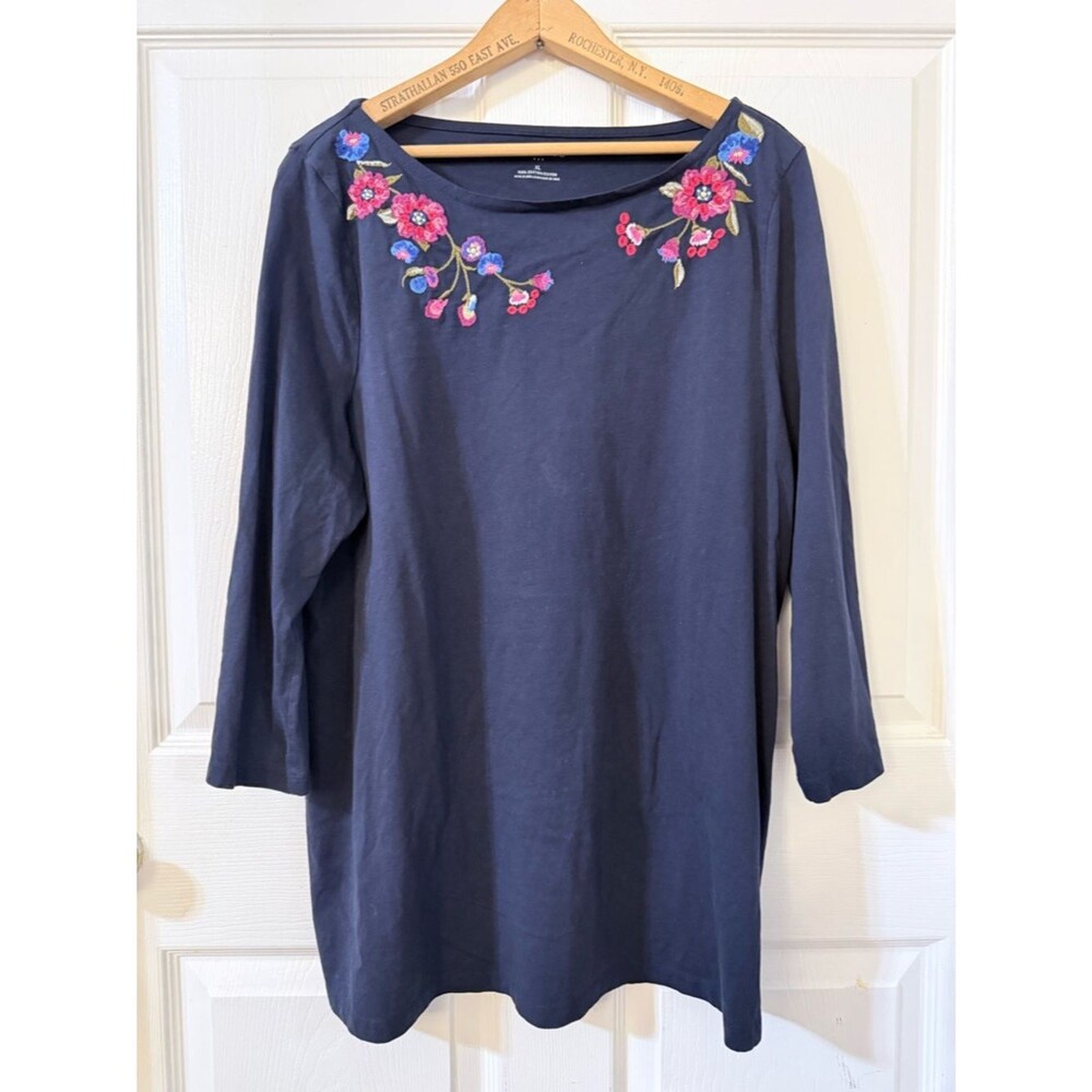 Talbots Blue Long-Sleeve Tee XL
